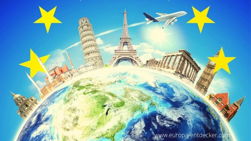 Globus und Hauptstädte Europas