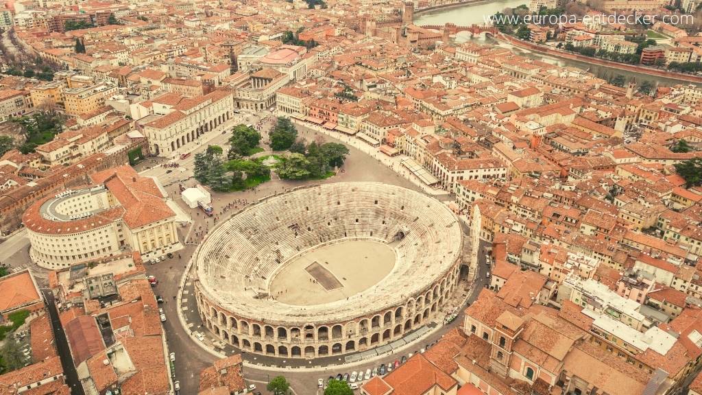 Arena von Verona von oben