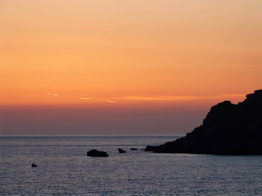 Sonnenuntergang am Strand auf Kreta