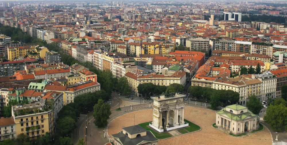 Blick auf Mailand mit Sehenswürdigkeit