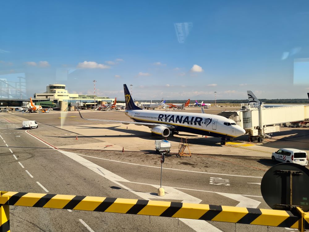 Landebahn des Flughafens Malpensa nahe Mailand