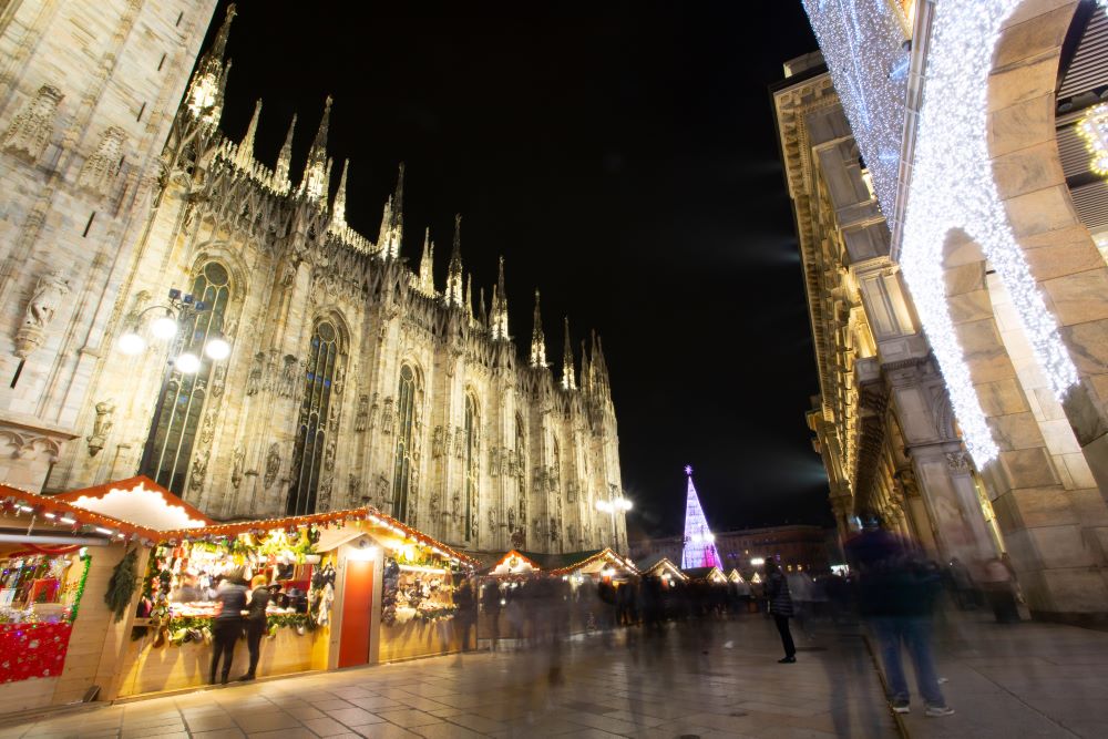 Mailand mit Dom und Weihnachtsmarkt