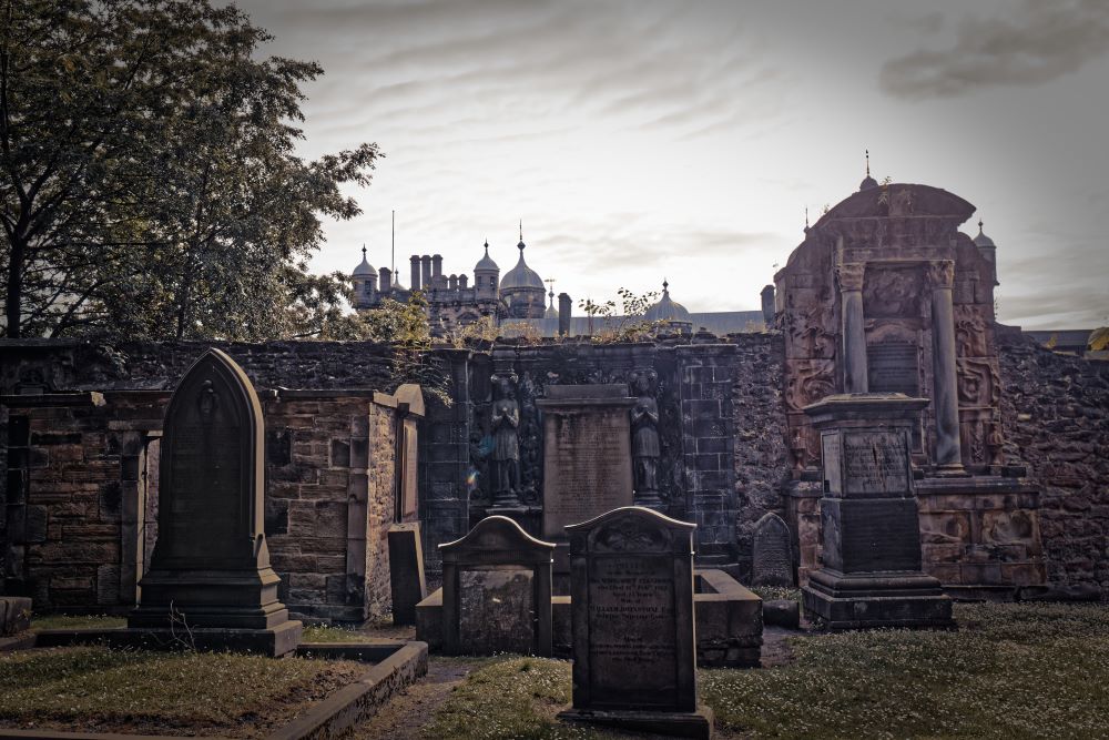 Zur Harry Potter Tour in Edinburgh gehört auch der Friedhof Greyfriars Kirkyard