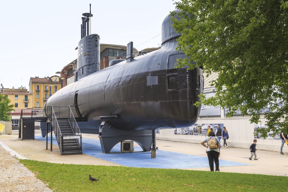Das riesige Uboot Submarine ist eines der Highlights im Leonardo da Vinci Museum
