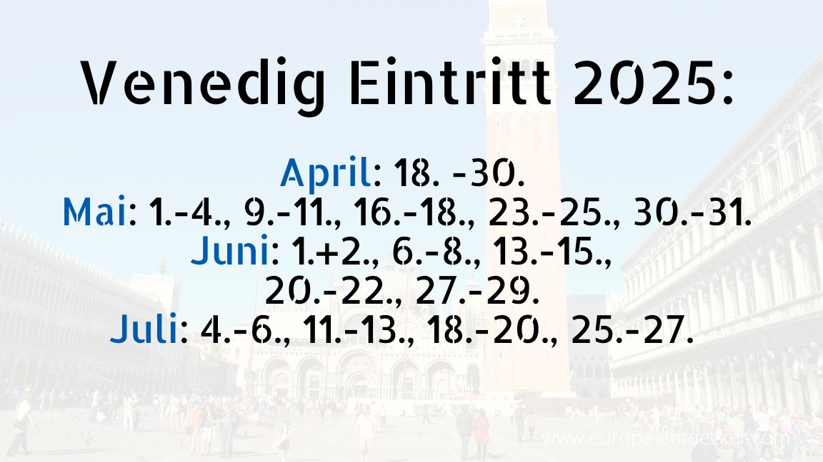 Termine Eintritt Venedig